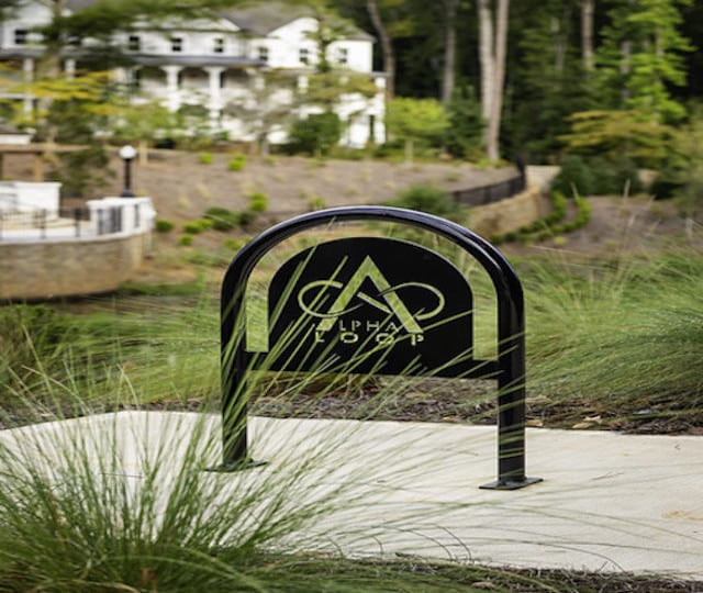 Sign of Alpha Loop of Alpharetta's Thompson Street Park 