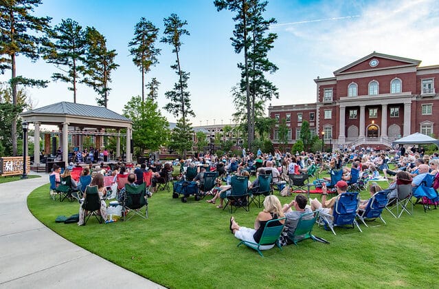 A live music performance on Brooke Street Park in Alpharetta.