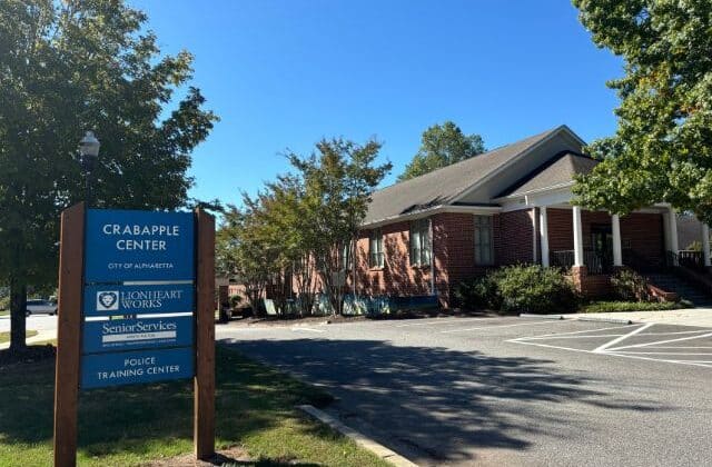 Entrance of the Alpharetta Crabapple Government Center