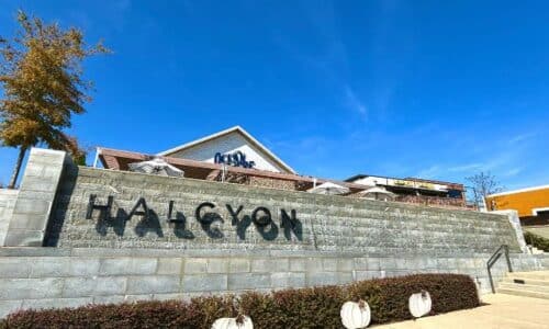 Halcyon sign in Alpharetta