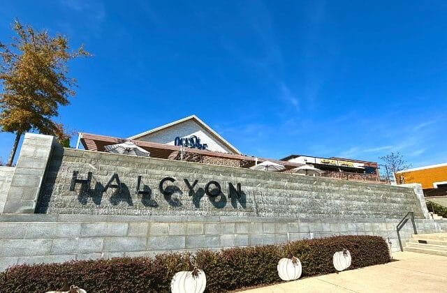 Halcyon sign in Alpharetta