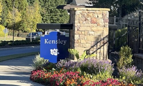 Kensley neighborhood sign in Alpharetta