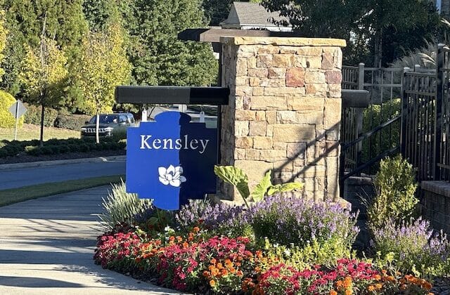 Kensley neighborhood sign in Alpharetta