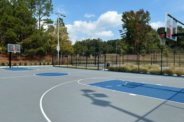 Basketball court at Cauley Creek Park in Johns Creek, Georgia