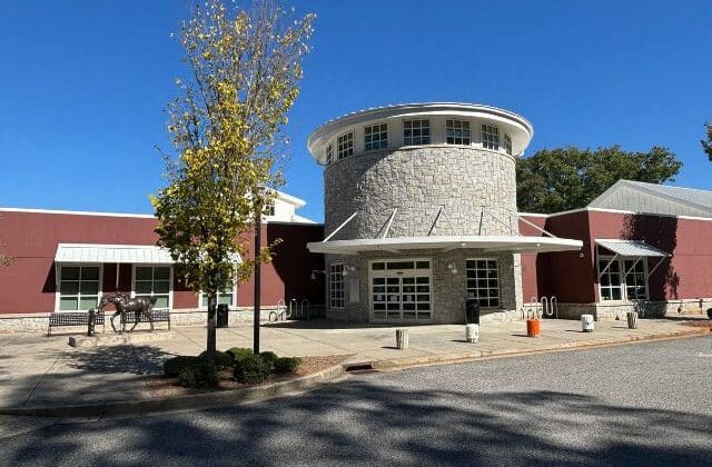 Entrance of Milton Library in Milton, Georgia