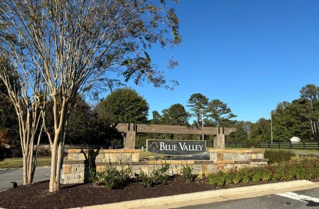 Blue Valley neighborhood in Milton, Georgia.