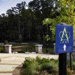 Alpha Loop sign located in Thompson Street Park in Alpharetta, Georgia