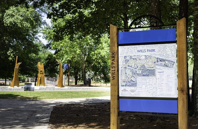 Map of Wills Park in Alpharetta