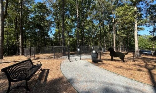 Entrance of the Webb Bridge dog park