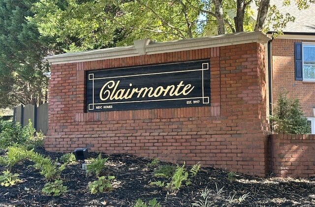 Clairmonte neighborhood sign