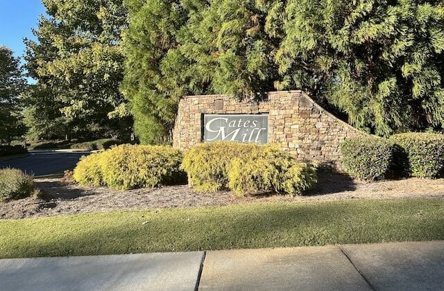 Gates Mill front entrance sign