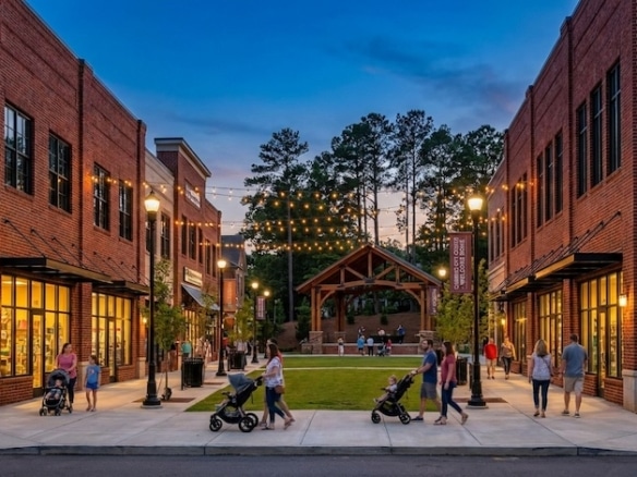 Cumming City Center at night